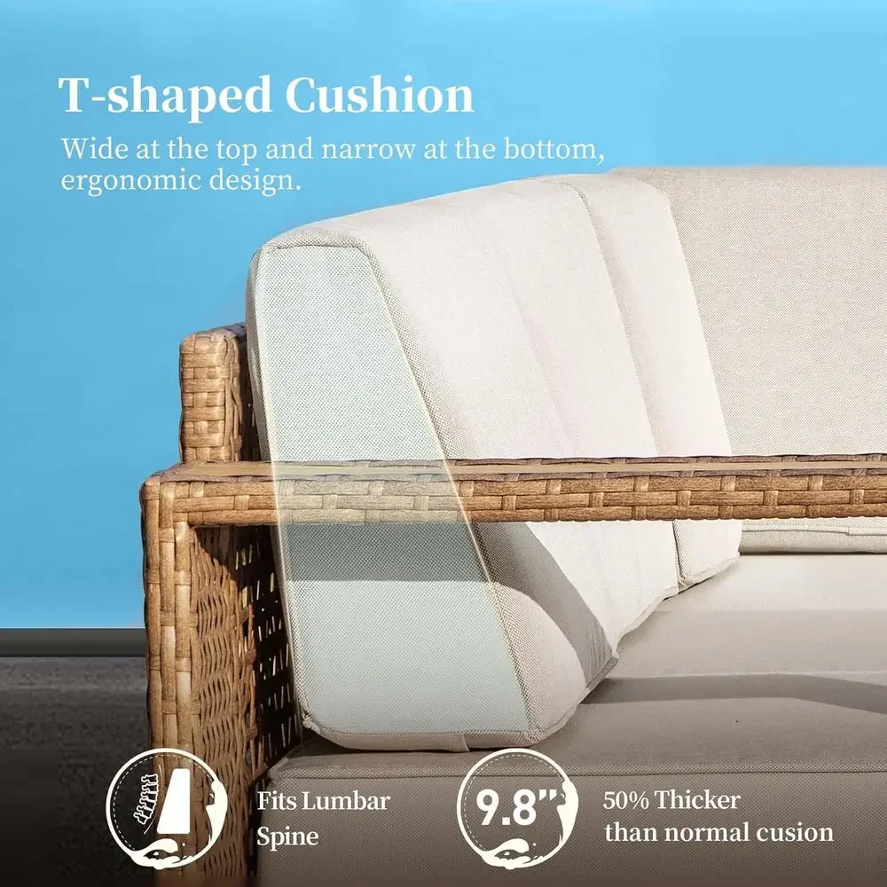 โซฟาแบบแยกส่วนรูปตัว L สำหรับก - Outdoor Furniture Yellow บทวิจารณ์และราคา