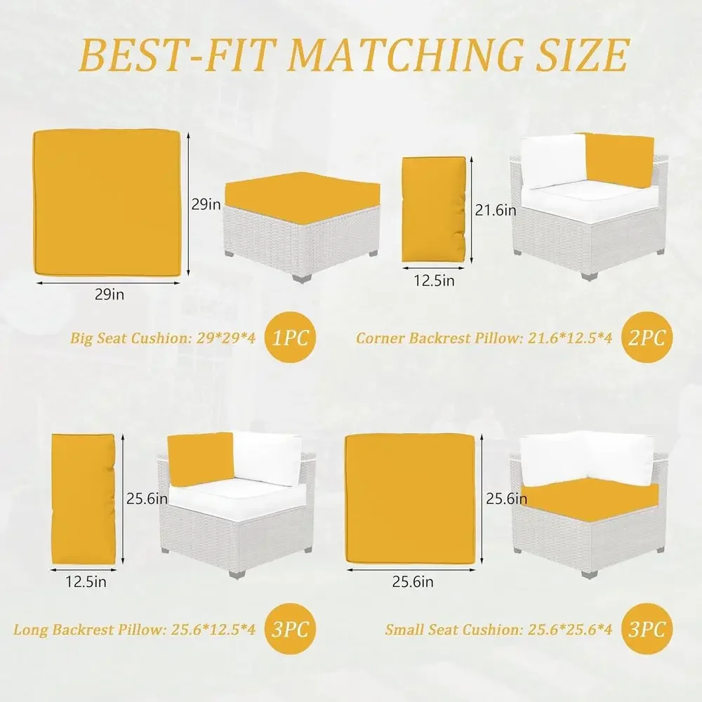 เบาะรองนั่งสำหรับเฟอร์นิเจอร์น - Outdoor Furniture Yellow บทวิจารณ์และราคา