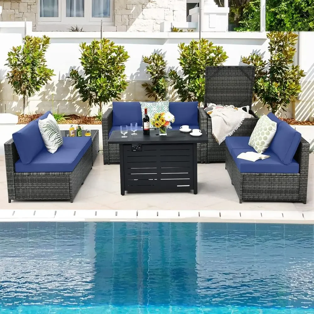 ชุดเฟอร์นิเจอร์หวาย PE สำหรับก - Outdoor Furniture With Storage For Cushions บทวิจารณ์และราคา