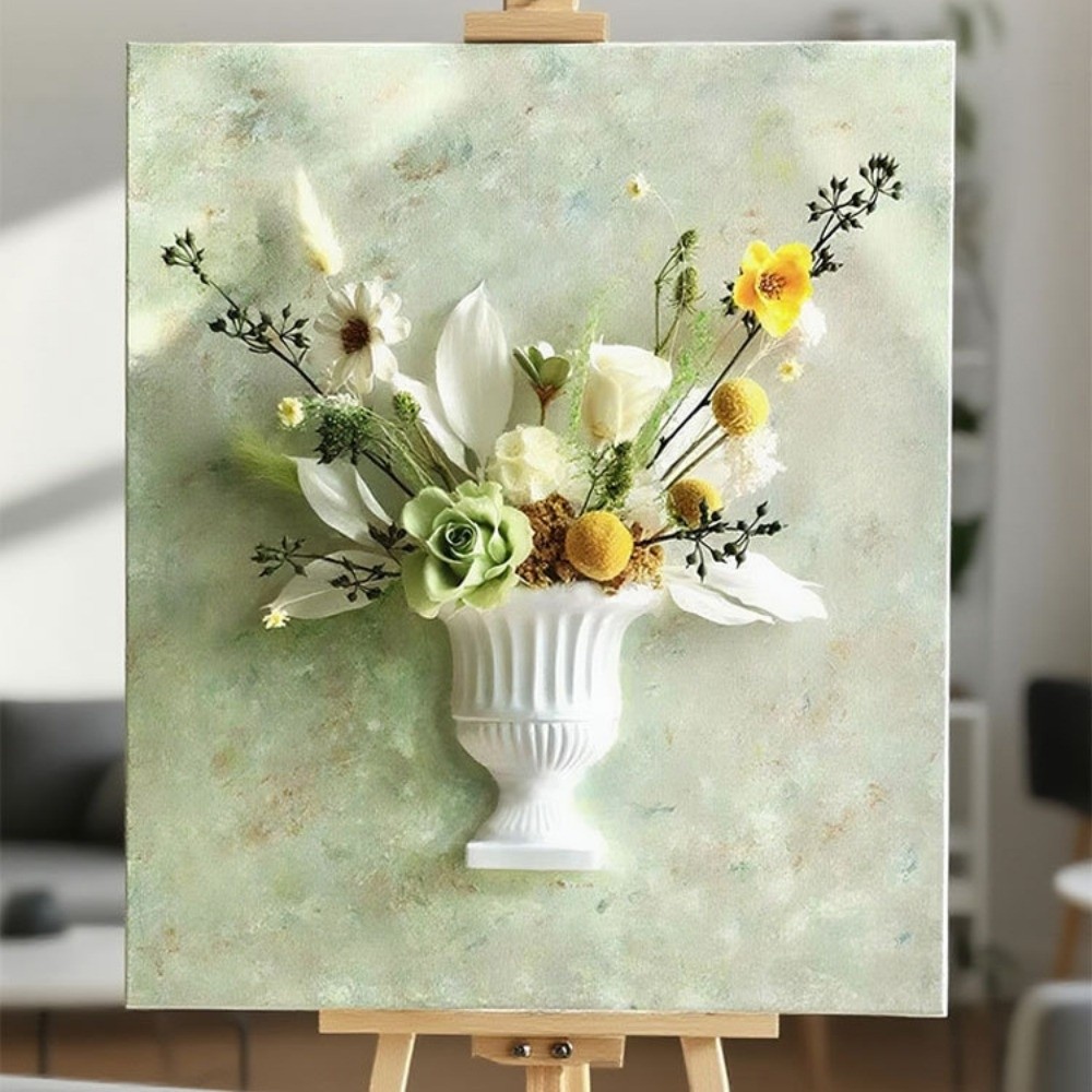 แจกันติดผนังลายภาพวาดสีน้ำมันฝ - Outdoor Furniture Oil บทวิจารณ์และราคา