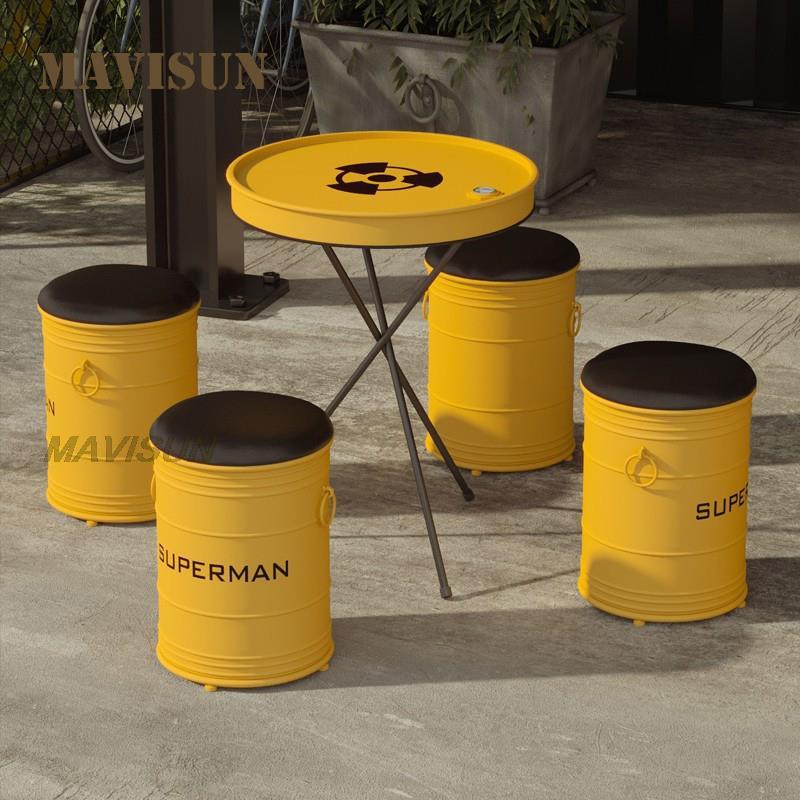 Creative Wrought Iron Oil Drum - Outdoor Furniture Oil บทวิจารณ์และราคา