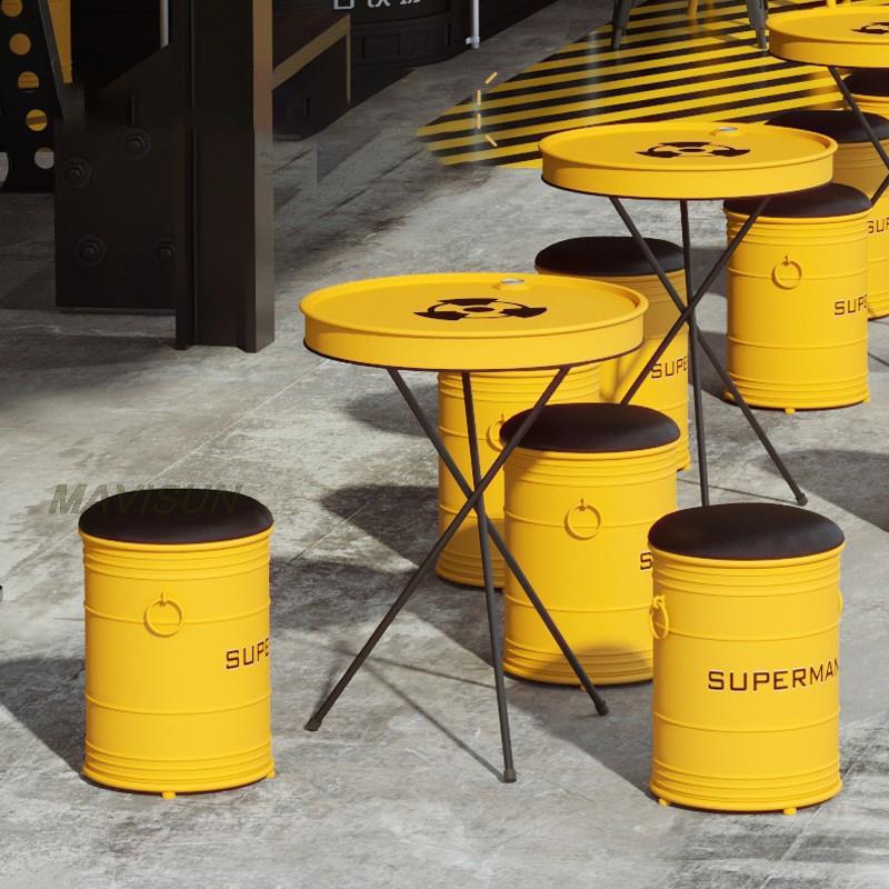 Creative Wrought Iron Oil Drum - Outdoor Furniture Oil บทวิจารณ์และราคา