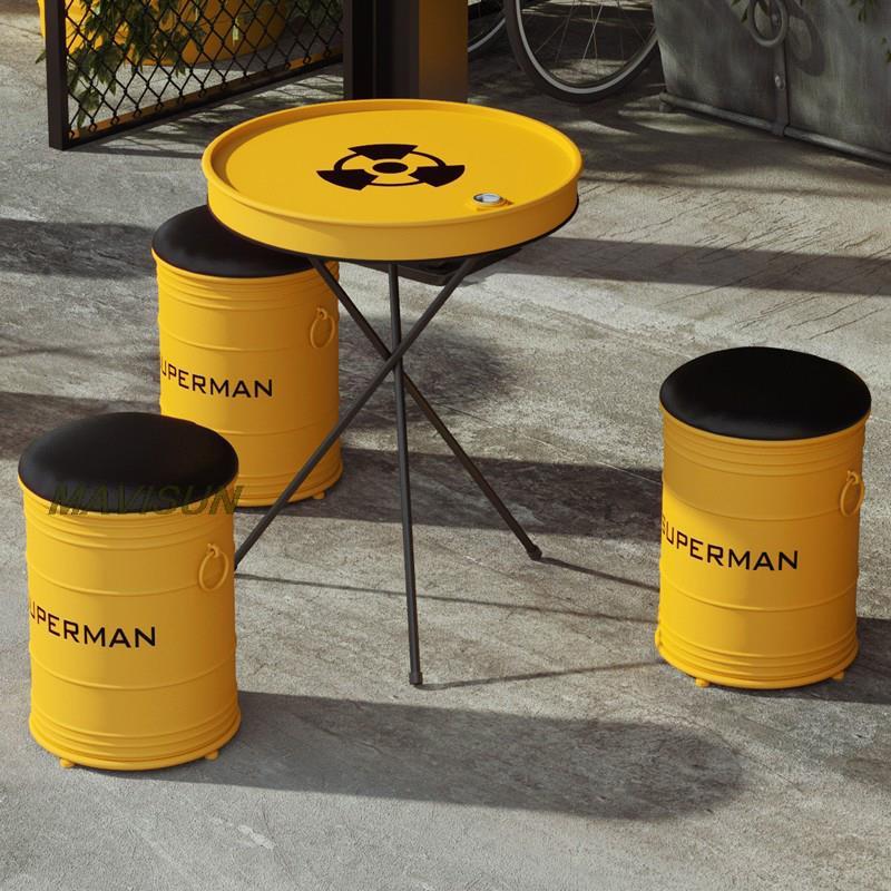 Creative Wrought Iron Oil Drum - Outdoor Furniture Oil บทวิจารณ์และราคา